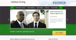 Desktop Screenshot of callahankinglaw.com